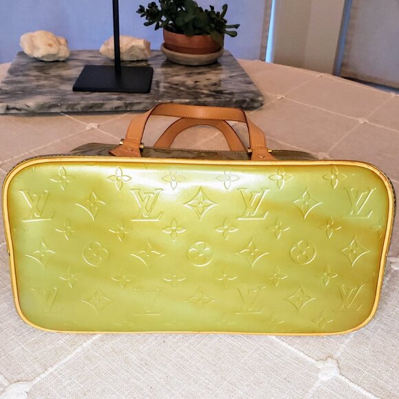 Louis Vuitton FULL INCLUSION Houston Tote - Vintage Green Vernis Leather - Picture 7 of 15